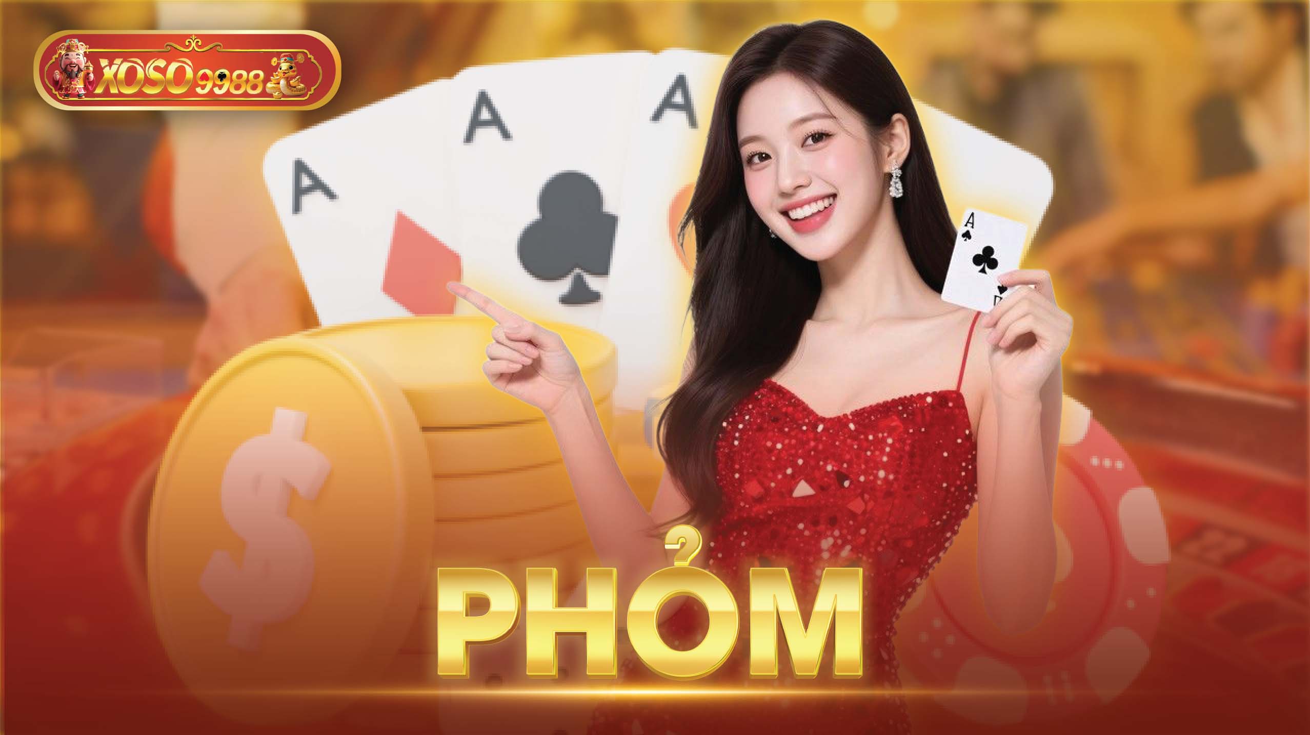 Giao diện game bài Phỏm (Tá Lả) truyền thống trên xoso9988.
