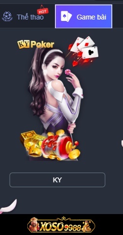 Giao diện Poker Xoso9988